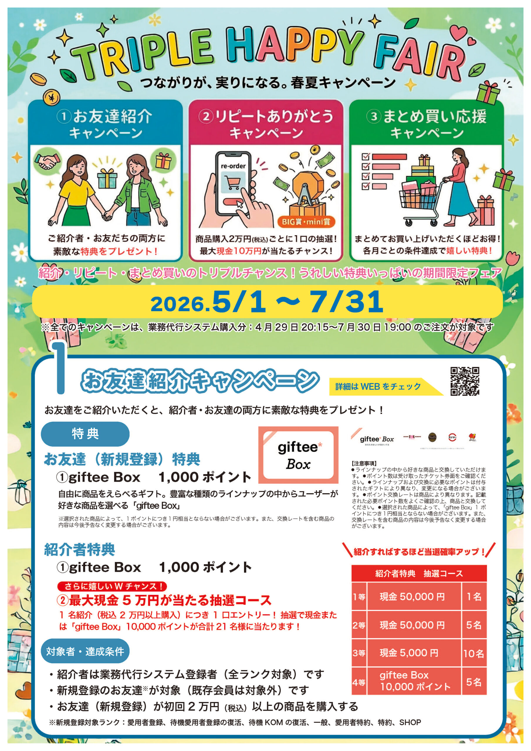 トリプルハッピーフェアチラシ