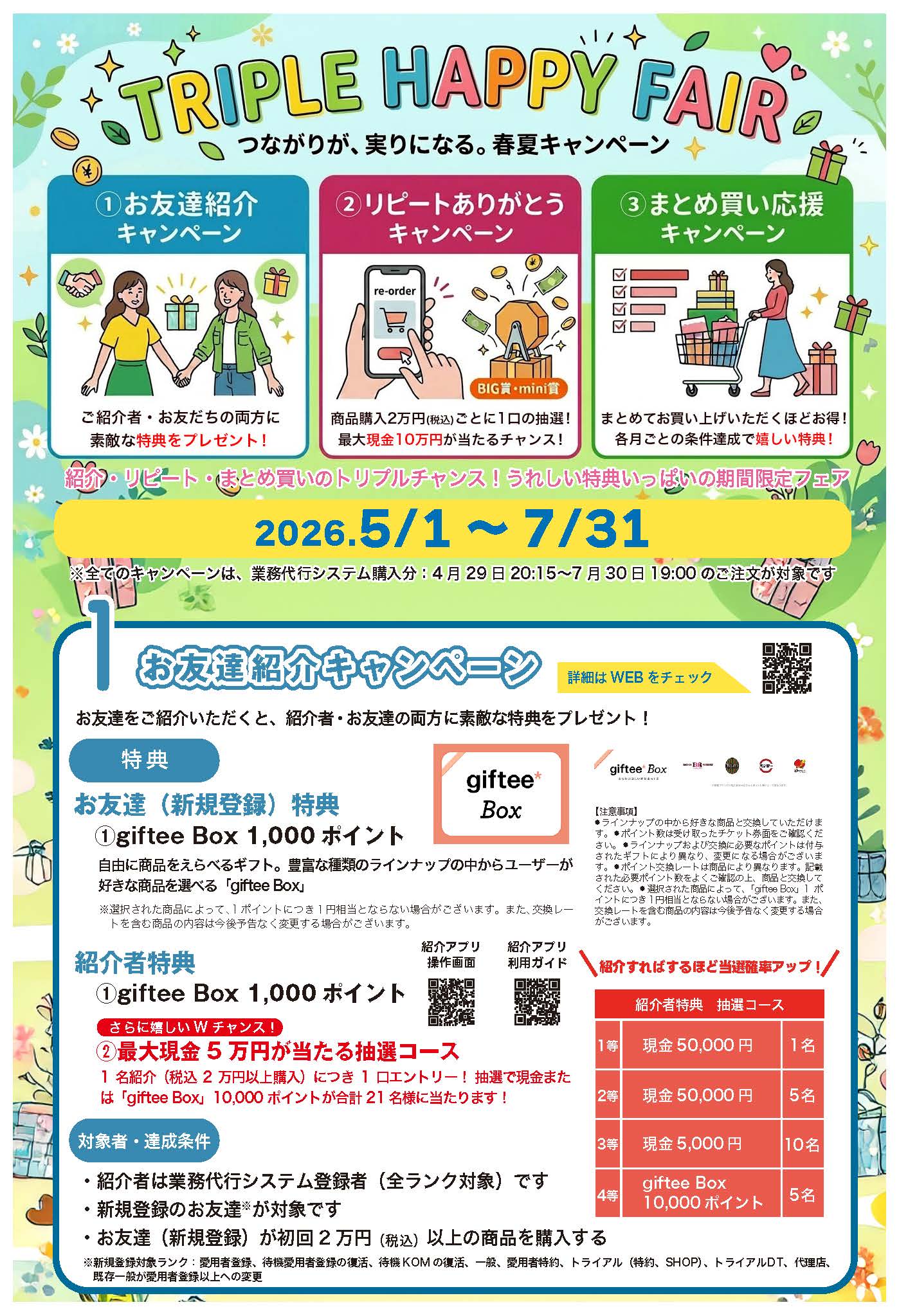 トリプルハッピーフェアチラシ